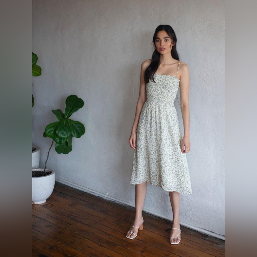 Reformation Sable Dress in Ivy